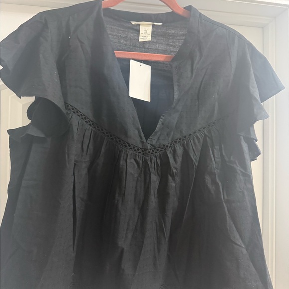 H&M Black Ruffled Blouse - Picture 2 of 3